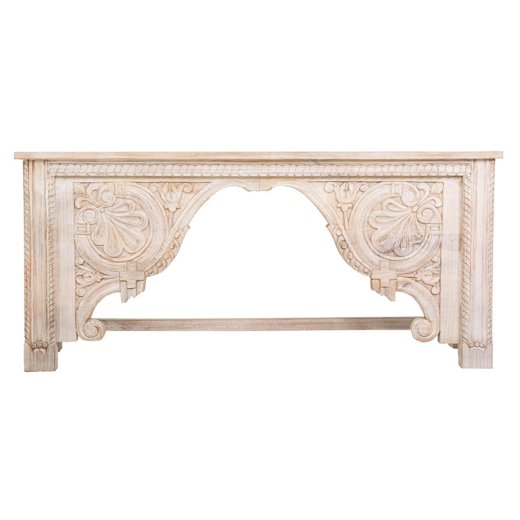 Mobile da ingresso in legno rifinito a mano 188x43x85