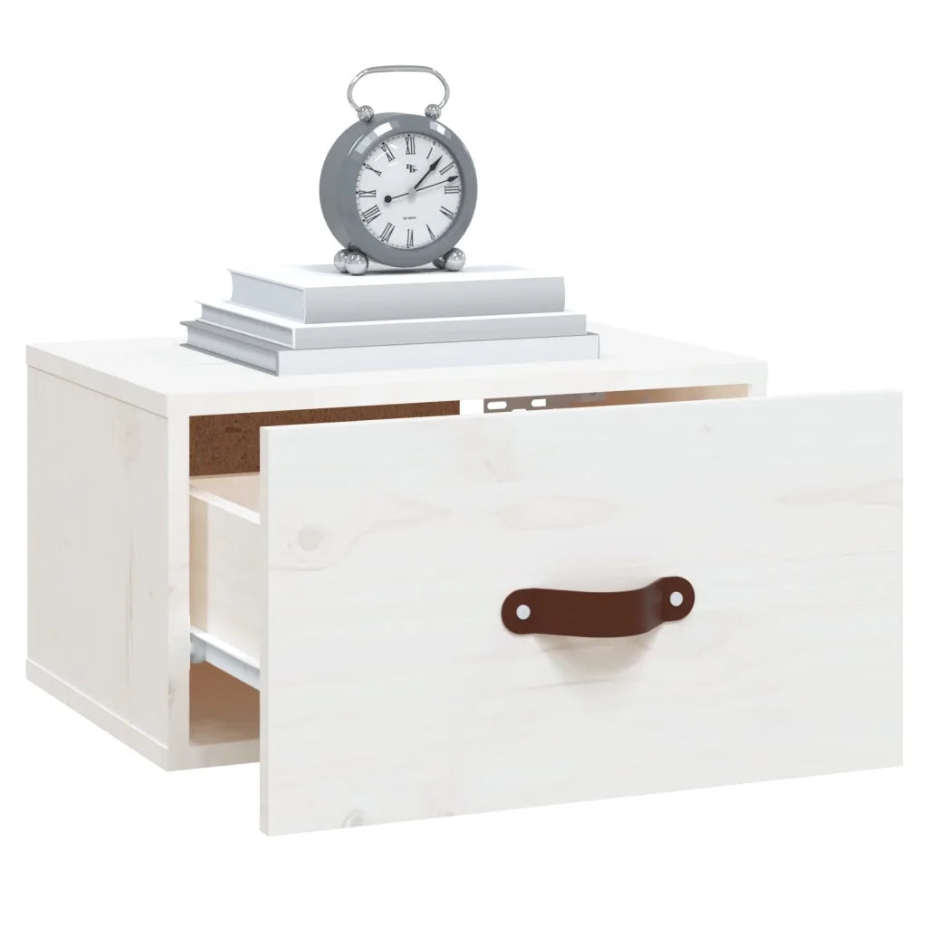 Comodino a Muro Bianco 40x29,5x22 cm 820988