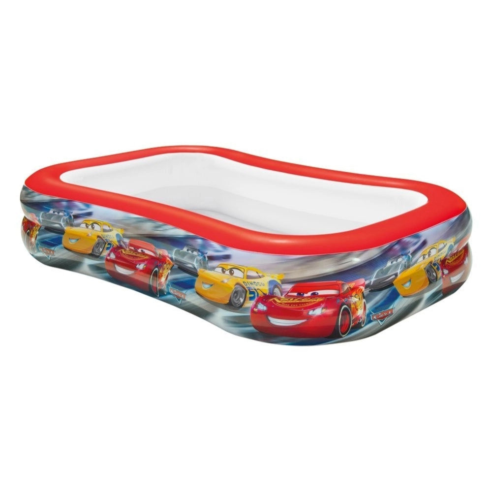 Trade Shop - Piscina Gonfiabile Bambini Disney Cars 2 Anelli 262 X 175 X 56 Cm Da Giardino -