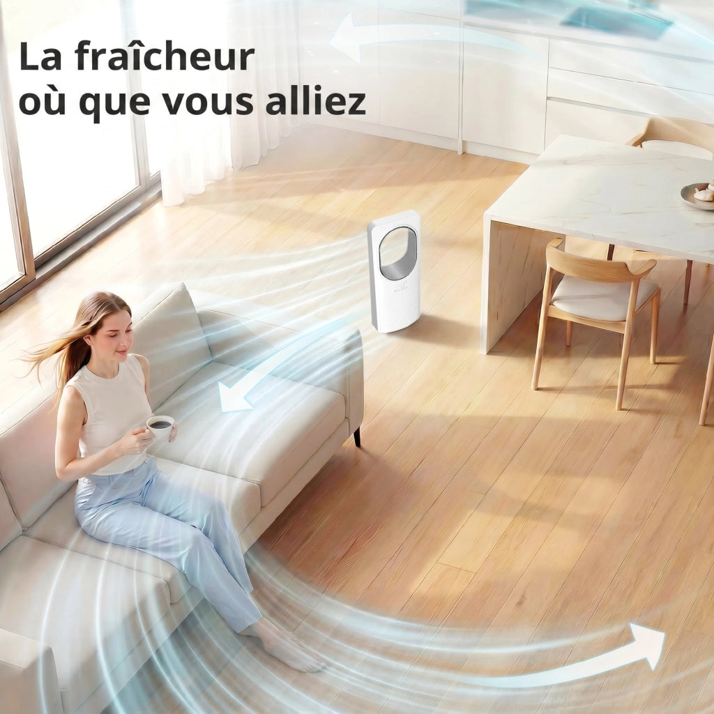 Ventilatore a colonna ¨C zephmum ¨C 36 dB, oscillante, telecomando, bianco