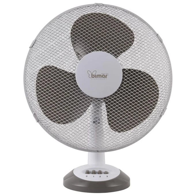 Bimar VT415 Ventilatore da Tavolo 40 cm 3 Pale 3 Velocita' Oscillante 45 W colore Grigio Bianco