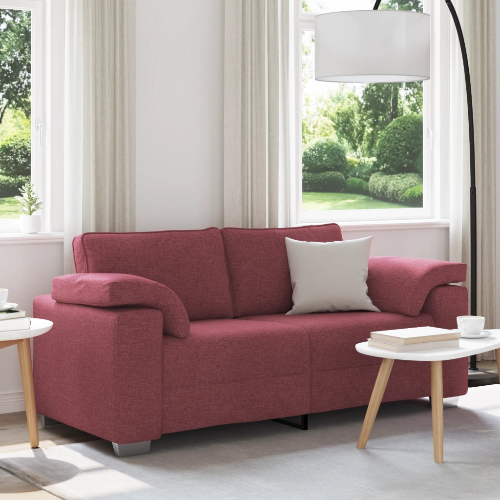 Divano Loveseat Rosso Vino 140 cm in Tessuto