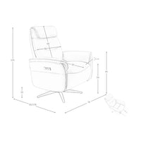 Poltrona girevole in pelle marrone