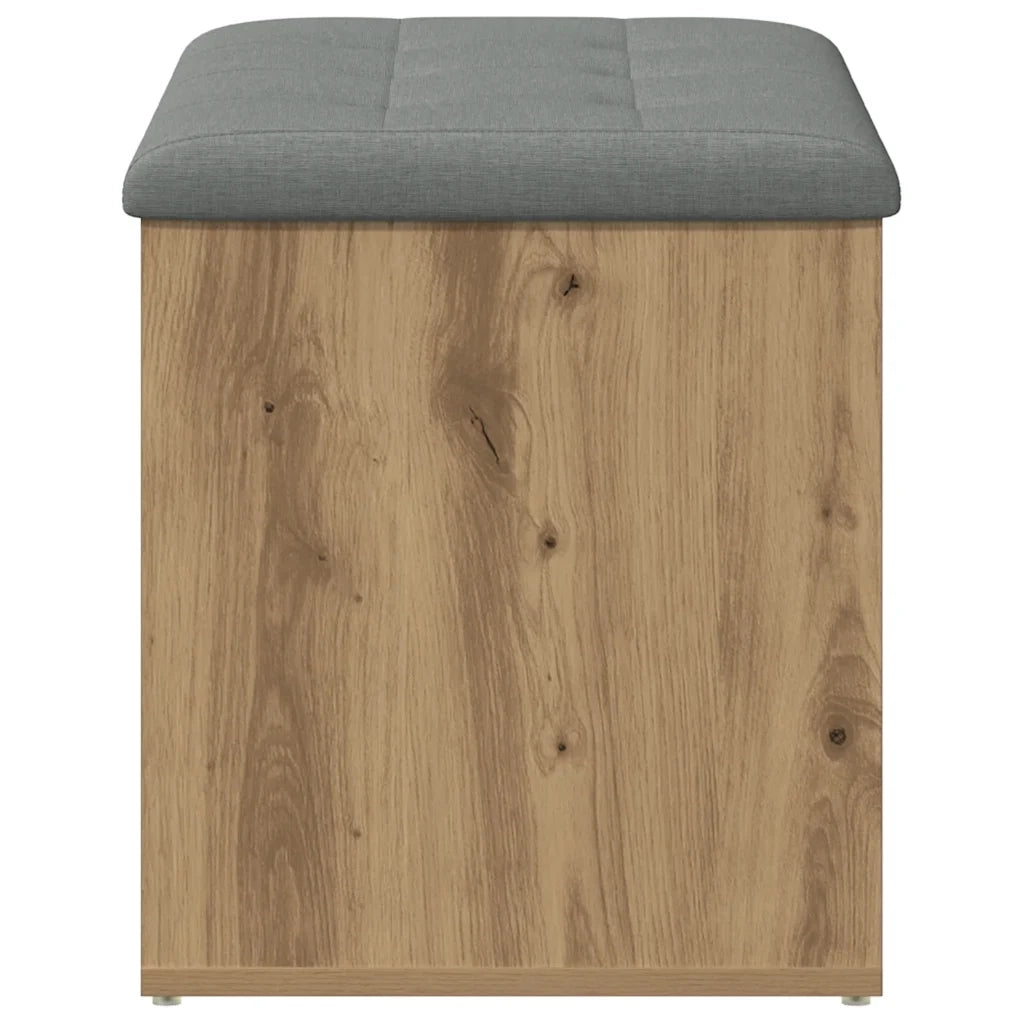 Panca contenitore artigianale in rovere 82x42x45 cm in legno ingegnerizzato