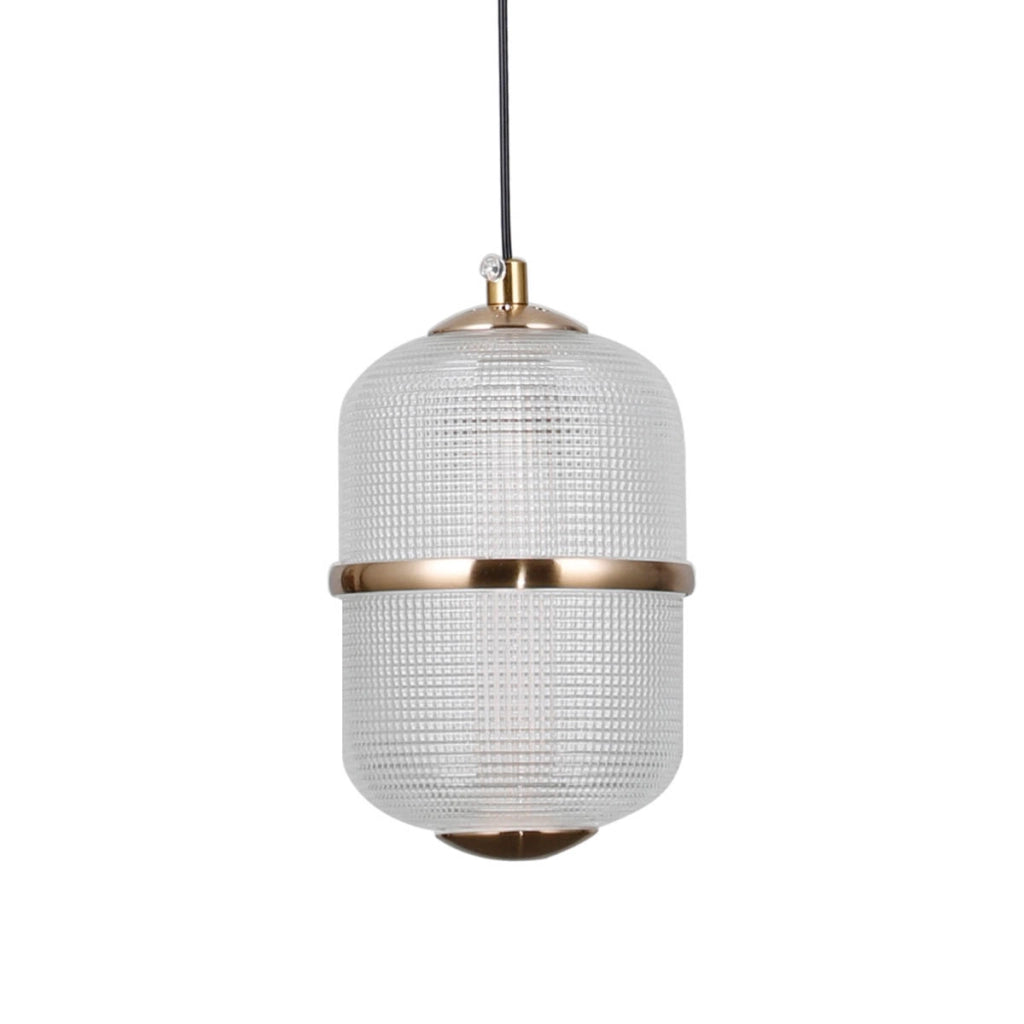 Sospensione ALANI Italux oro vetro 6 luci LED 32W