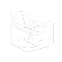 Poltrona girevole in similpelle marrone