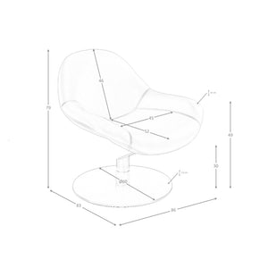 Poltrona girevole in similpelle marrone