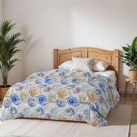 Trapunta Invernale Matrimoniale Stampata in Microfibra 200gr Double Face Spirals