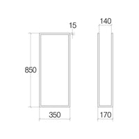 Lineabeta - Piantana con 2 porta asciugamani Grela in acciaio lucido