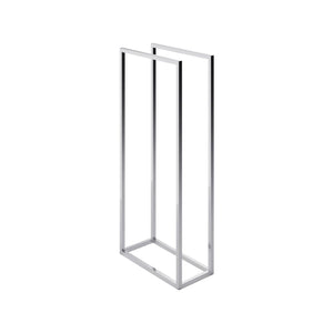 Lineabeta - Piantana con 2 porta asciugamani Grela in acciaio lucido