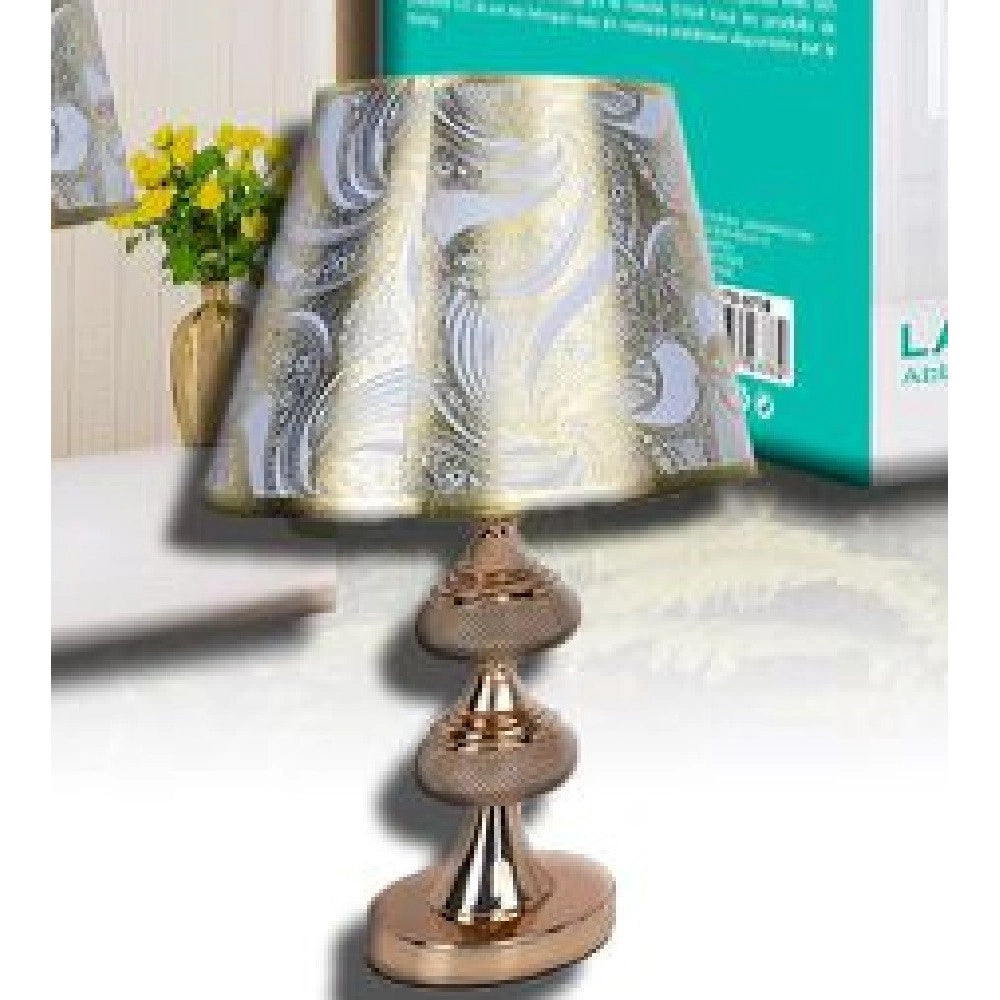 Trade Shop - Lampada Da Tavolo Lume Abat Jour Comodino Comò Arredo Camera Casa Luce Tx-9776 -