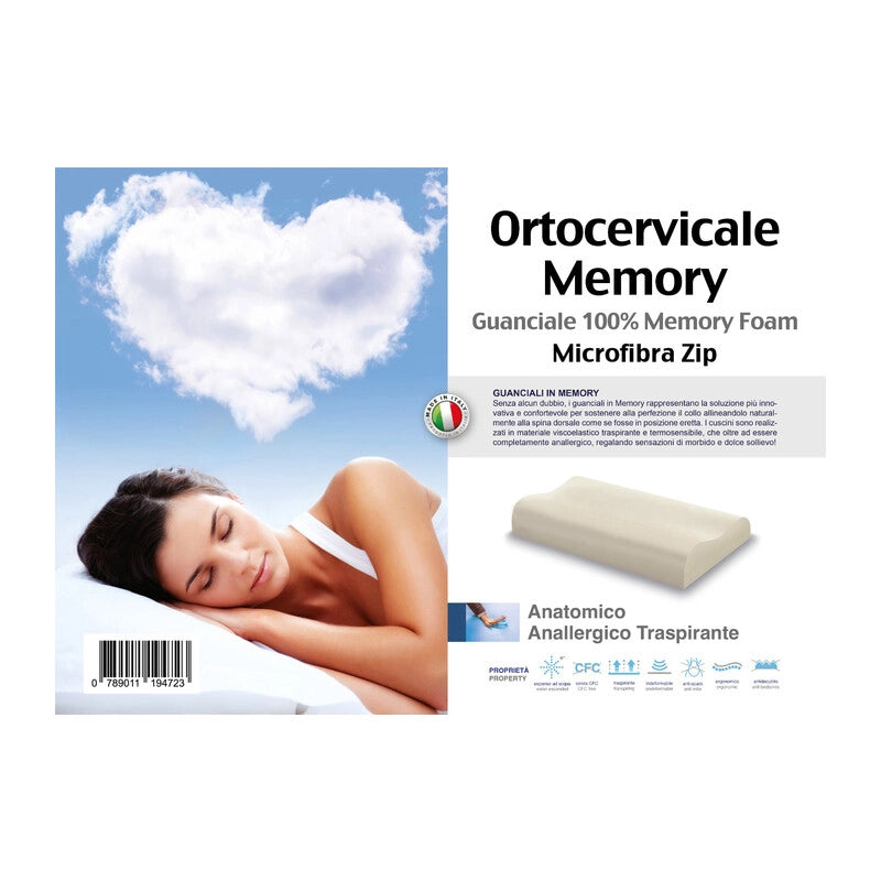 GUANCIALE MEMORY FOAM ORTOCERVICALE ONDA H.11/13- 1,0 pz