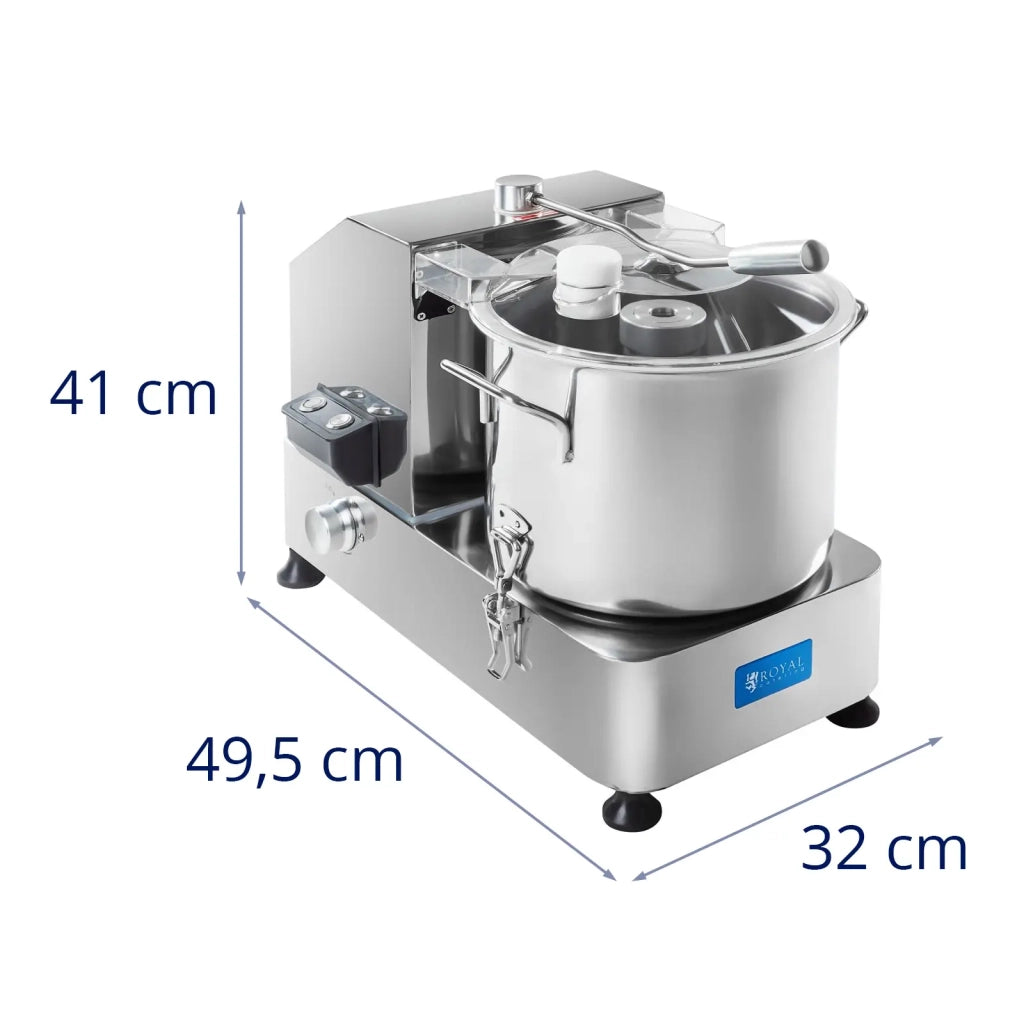 Tritatutto professionale da cucina in acciaio inox da 6 litri argento 14_0008819