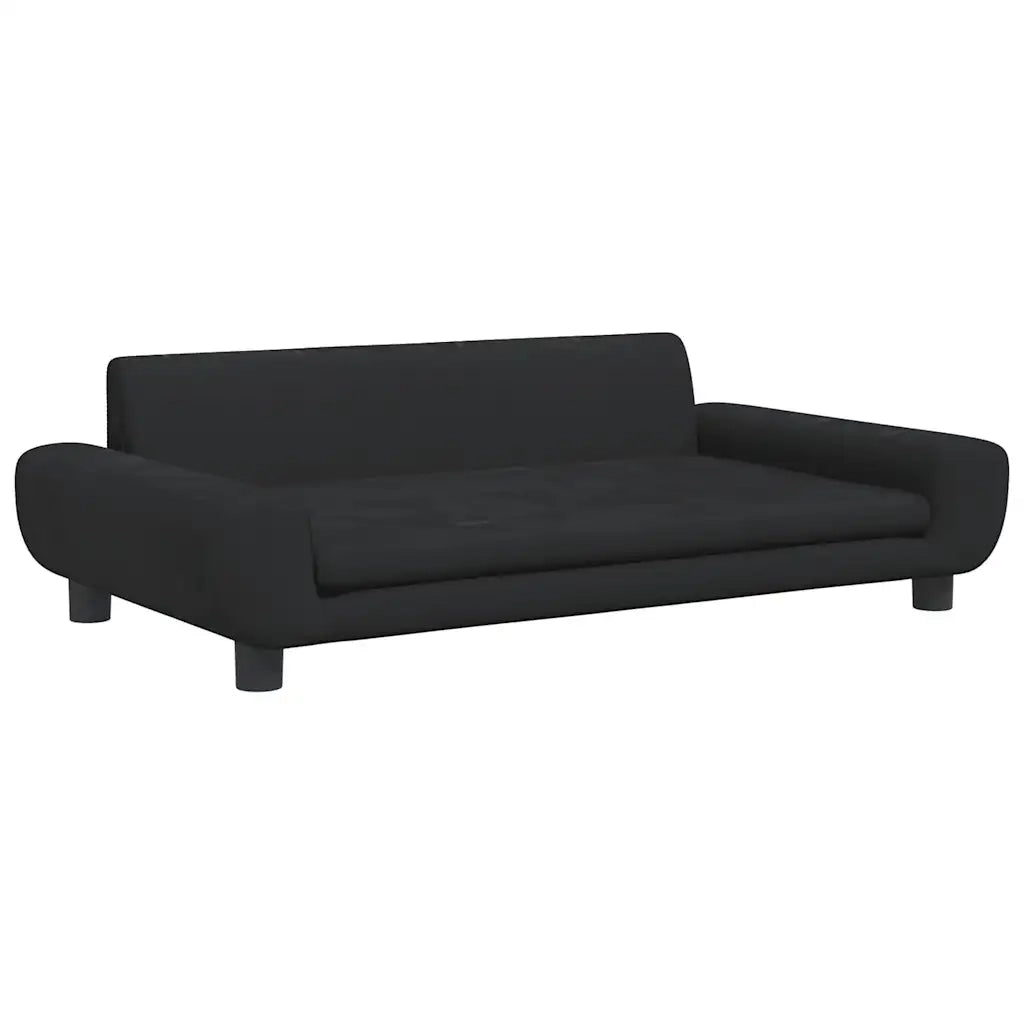 Lettino per Cani Nero 100x54x33 cm in Velluto CFW4580452
