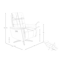 Poltrona girevole in pelle marrone