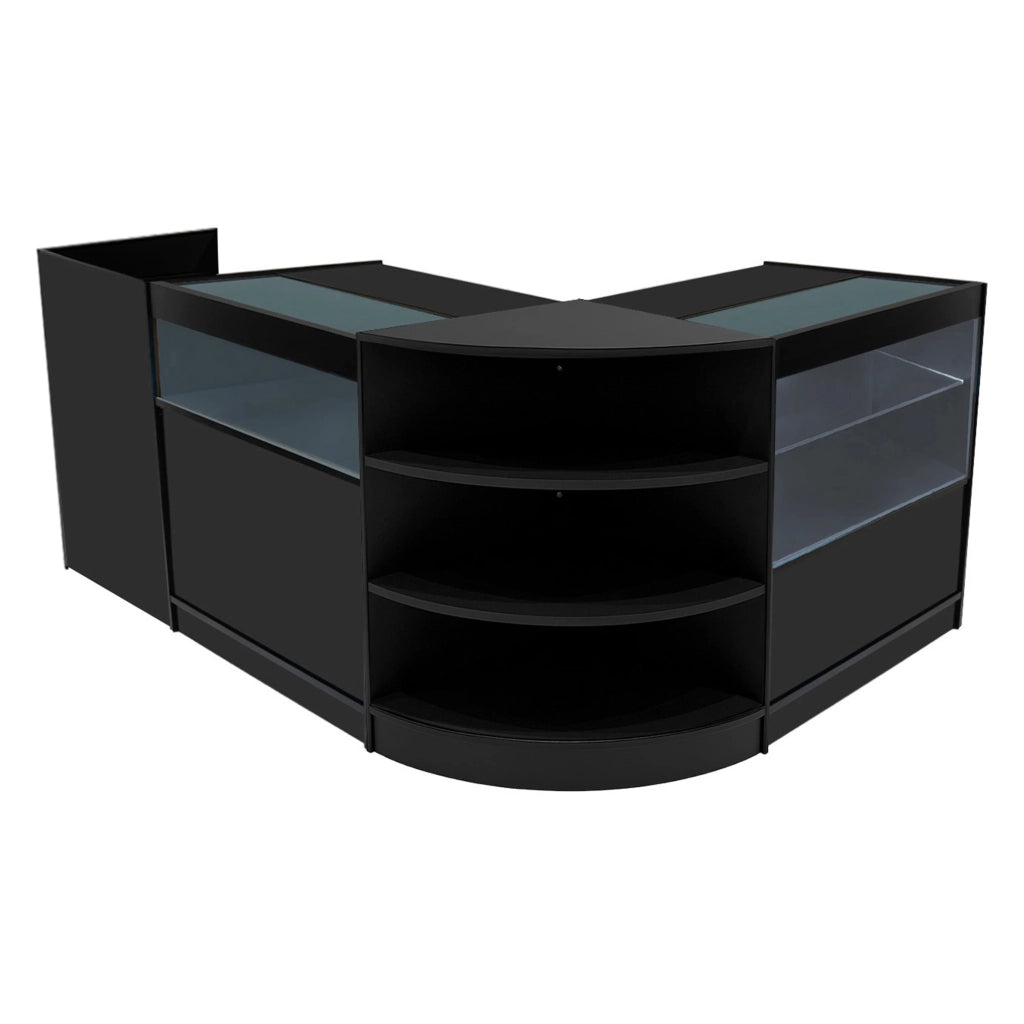 Set Banconi Nero Europa LED B900 C900 LM60 TB60 con Serrature e Vetrina