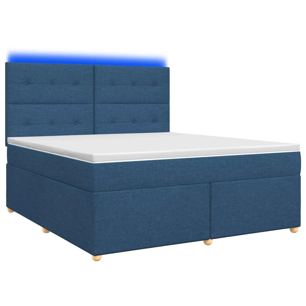 Letto box spring con materasso Blu 180 x 200 cm Tessuto 3455412