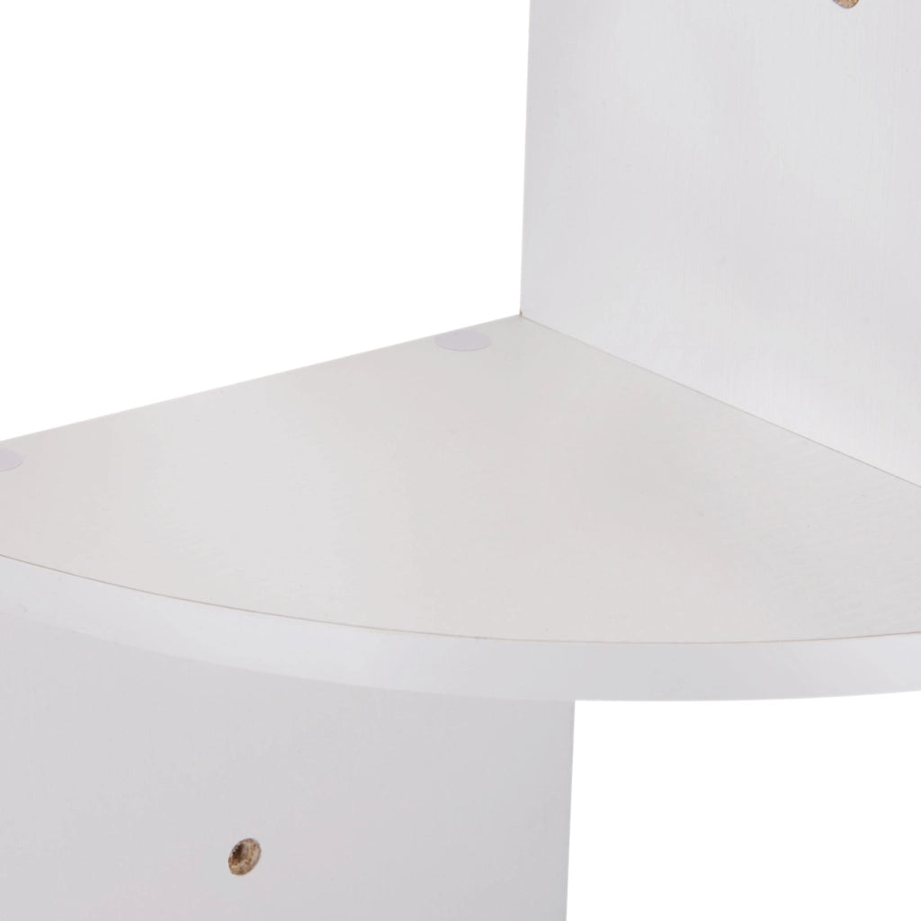 Libreria angolare a muro 5 livelli ¨C zephmum ¨C bianco 20x20x126 cm