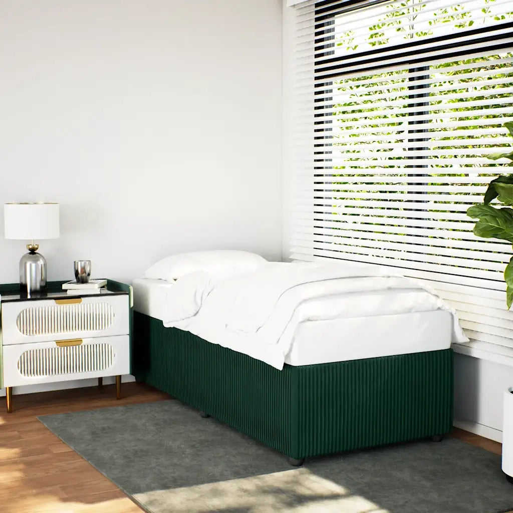 Giroletto senza Materasso Verde Scuro 90x200 cm in Velluto 3284985