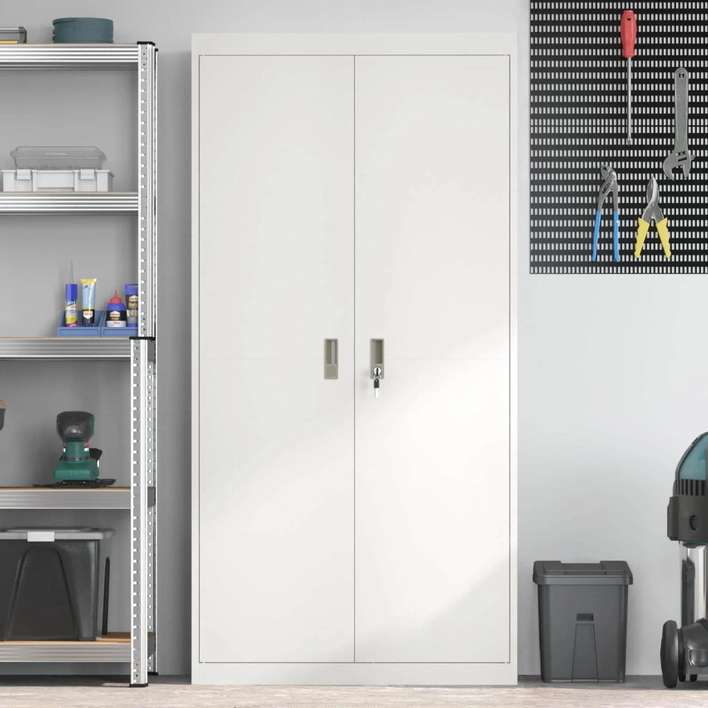 Armadio Bianco 90 x 40 x 180 cm Acciaio