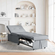 Divano Letto Estraibile Grigio chiaro 194 x 50 x 82 cm Tessuto 42008582