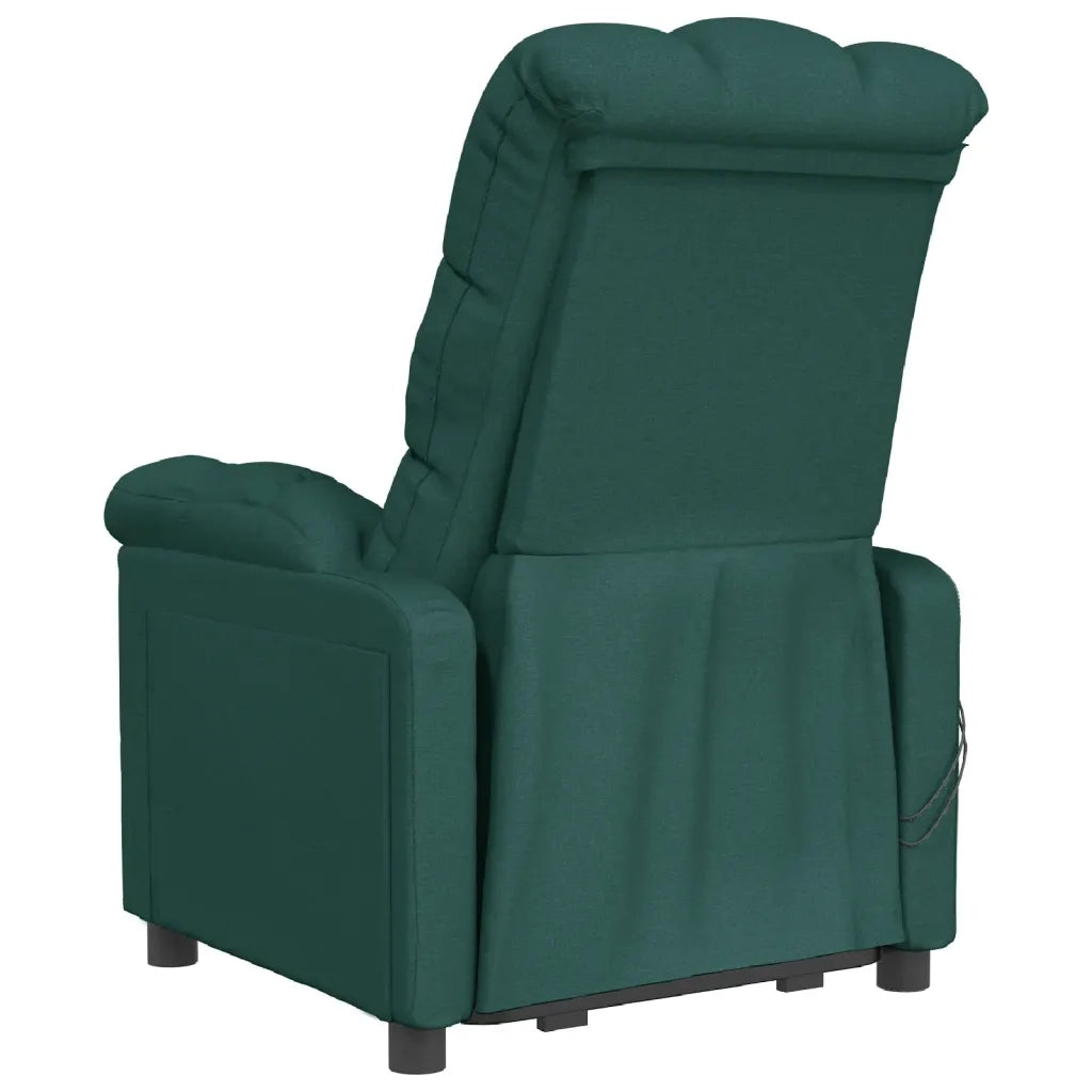 Poltrona Elettrica Massaggiante Verde Scuro in Tessuto cod mxl 31832