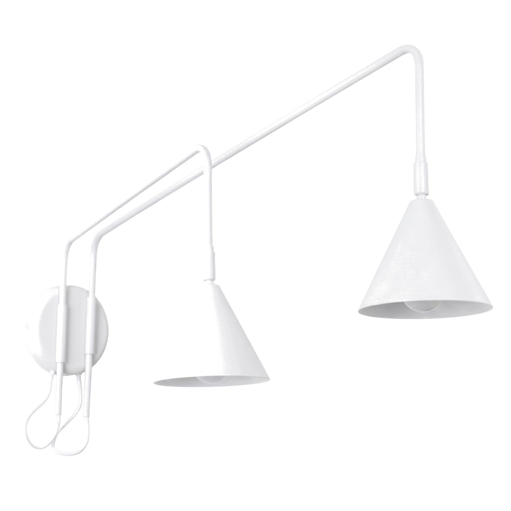 Applique NOX 2 bianco con interruttore