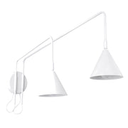 Applique NOX 2 bianco con interruttore