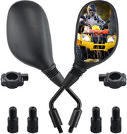 Specchio retrovisore 360 gradi regolabile - Motori - Plastica - Nero - Viti 8/10 mm - Dimensioni 32 x 14 x 5 cm - Specchio retrovisore per motori