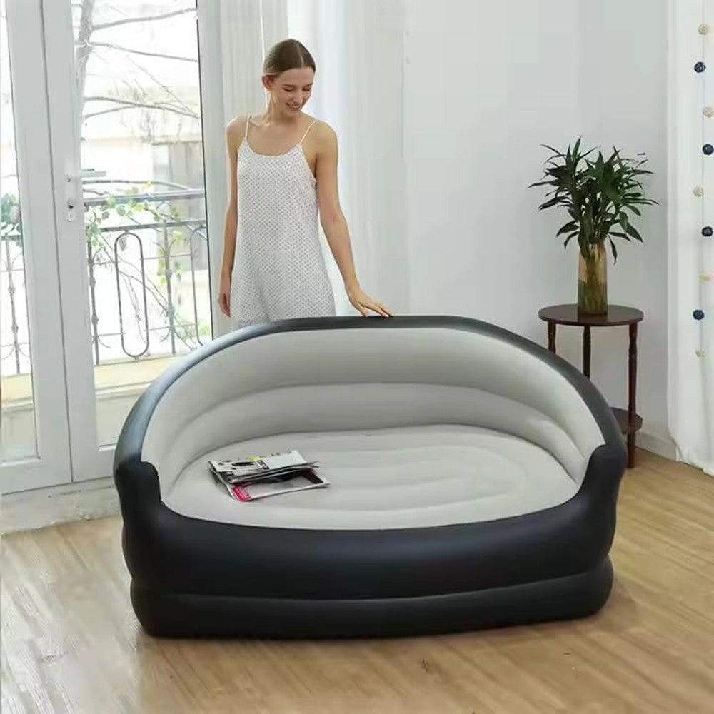 Trade Shop - Divano Gonfiabile A 2 Posti Comfort Portatile Con Schienale Braccioli Per Interno Esterno -