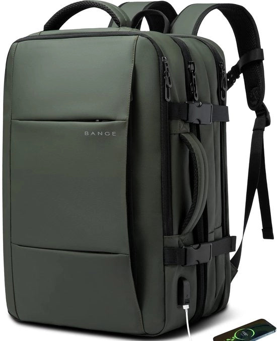 Borsa da viaggio espandibile, 35 l, zaino da mano per donne e uomini, zaino per fitness approvato dalle compagnie aeree, impermeabile, zaino da lavoro per laptop