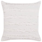 Cuscino decorativo in cotone con motivo a tinta unita bianco 45 x 45 cm stile moderno federa rimovibile