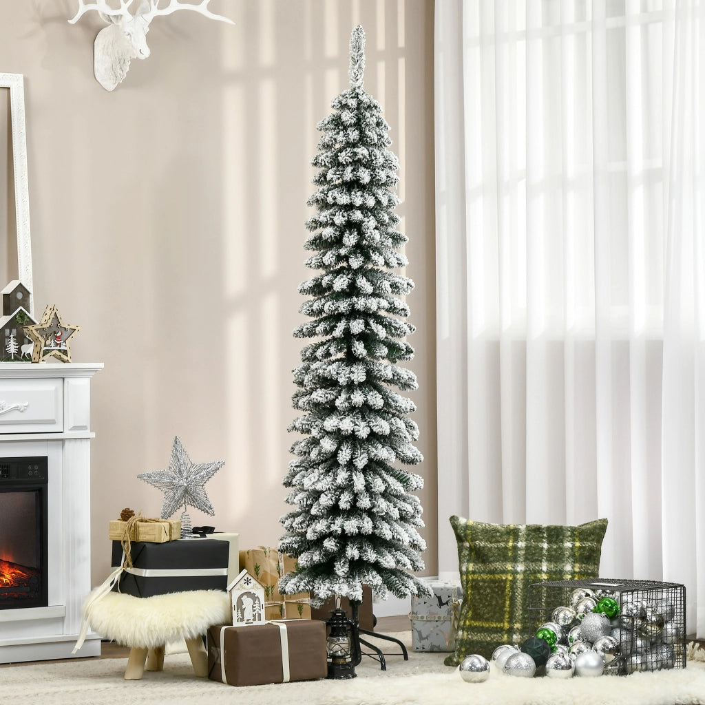 Albero di Natale Artificiale ¨C Zephmum ¨C Verde/Bianco 180 cm