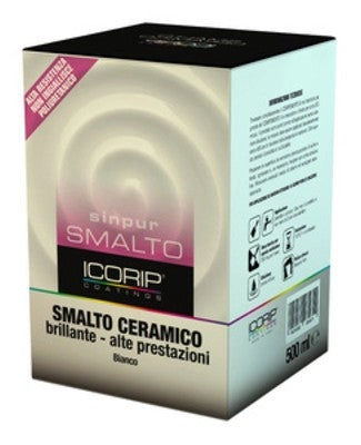 SMALTO CERAMICO SINPUR BIANCO PER SANITARI IN GENERE LT. 0,500 BICOMPONENTE