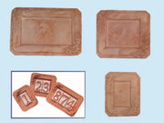 Targa Portanumero Civico Cornice 1 Posto In Terracotta - Fraschetti