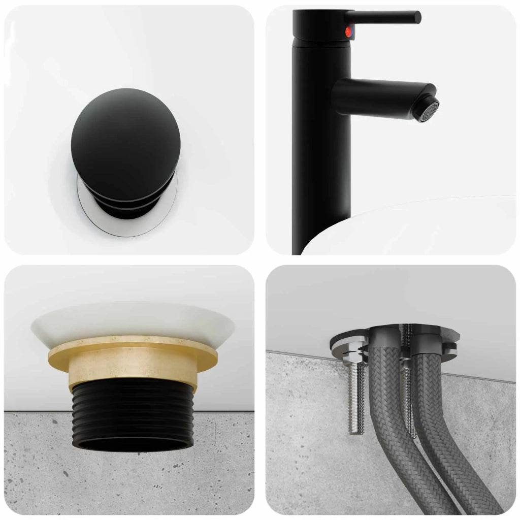 Lavabo da Parete Grigio Cemento 40 x 41 x 40,5 cm CFW9513224