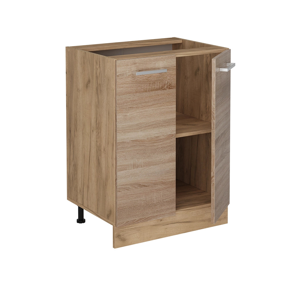 Mobiletto base cucina R-Line Sonoma/Rovere dorato 60 cm PL Marmo Vicco