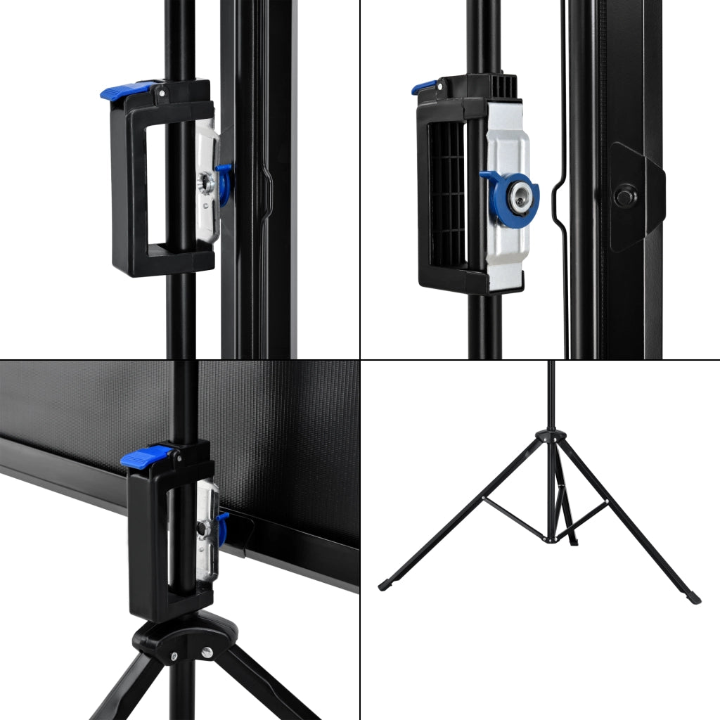 Schermo di Proiezione Portatile Treppiede Regolabile in Altezza 173-284 cm Telo da 113 Pollici in.tec