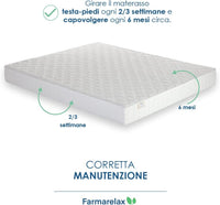 Materasso in Eliocell firm 80x160 h20 cm ortopedico e anatomico spedito sottovuoto Farmarelax