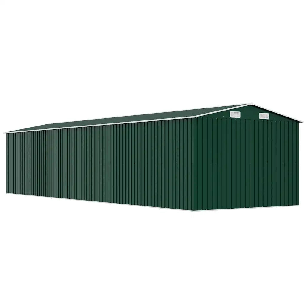 Capanno da Giardino Verde 257x779x181cm in Acciaio Zincato 47032