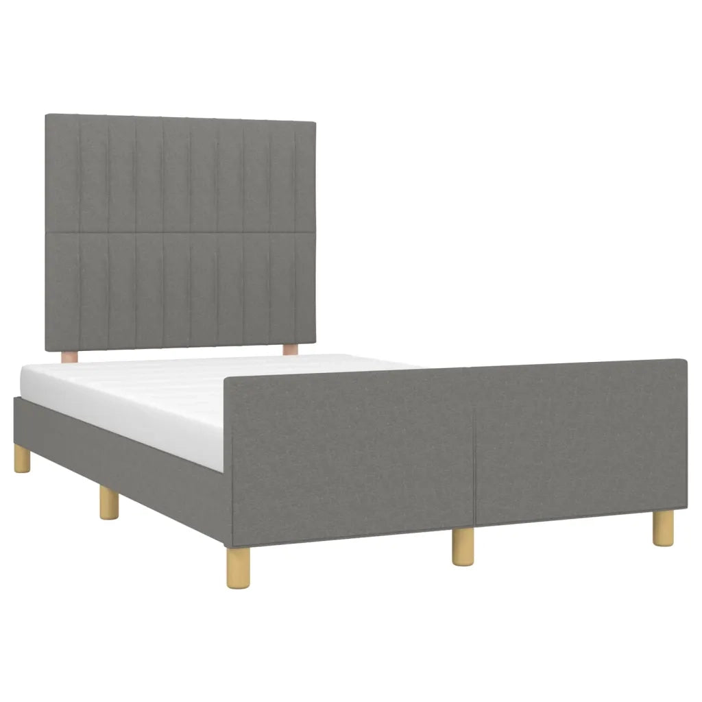 Giroletto senza Materasso Grigio Scuro 120x190 cm in Tessuto 3270528