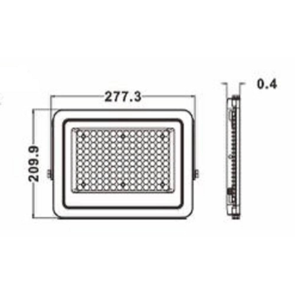 Trade Shop - Faro Led 100w Faretto Ultra Slim Esterno Nero Ip65 Luce 6500k 4000k 3000k Fs100w-n -