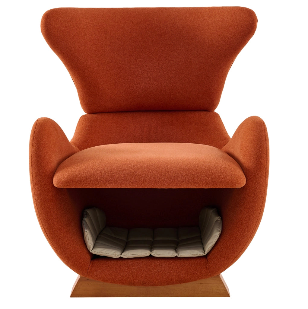 Poltrona lounge rosso mattone con cuccia per animali