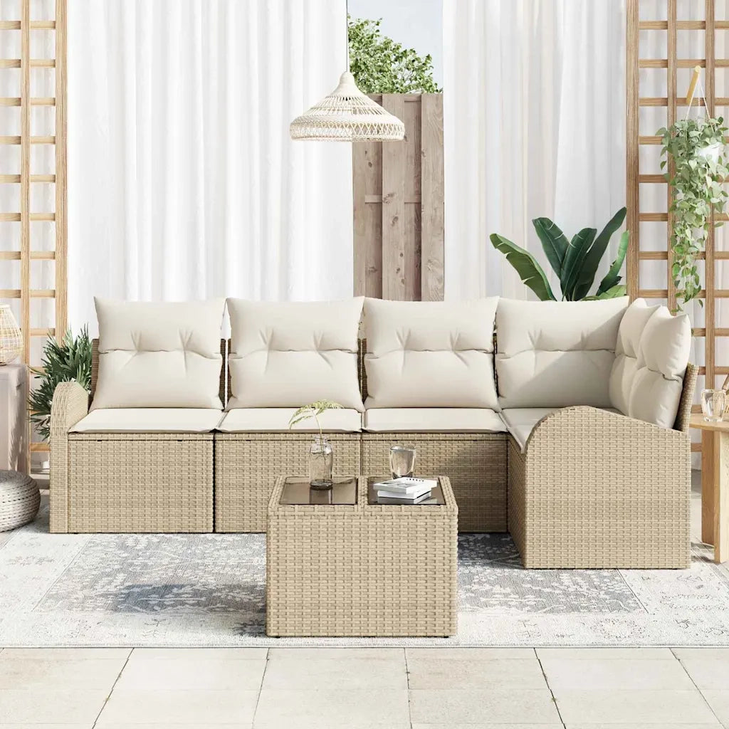 Set di divani con cuscino Beige Poliestere