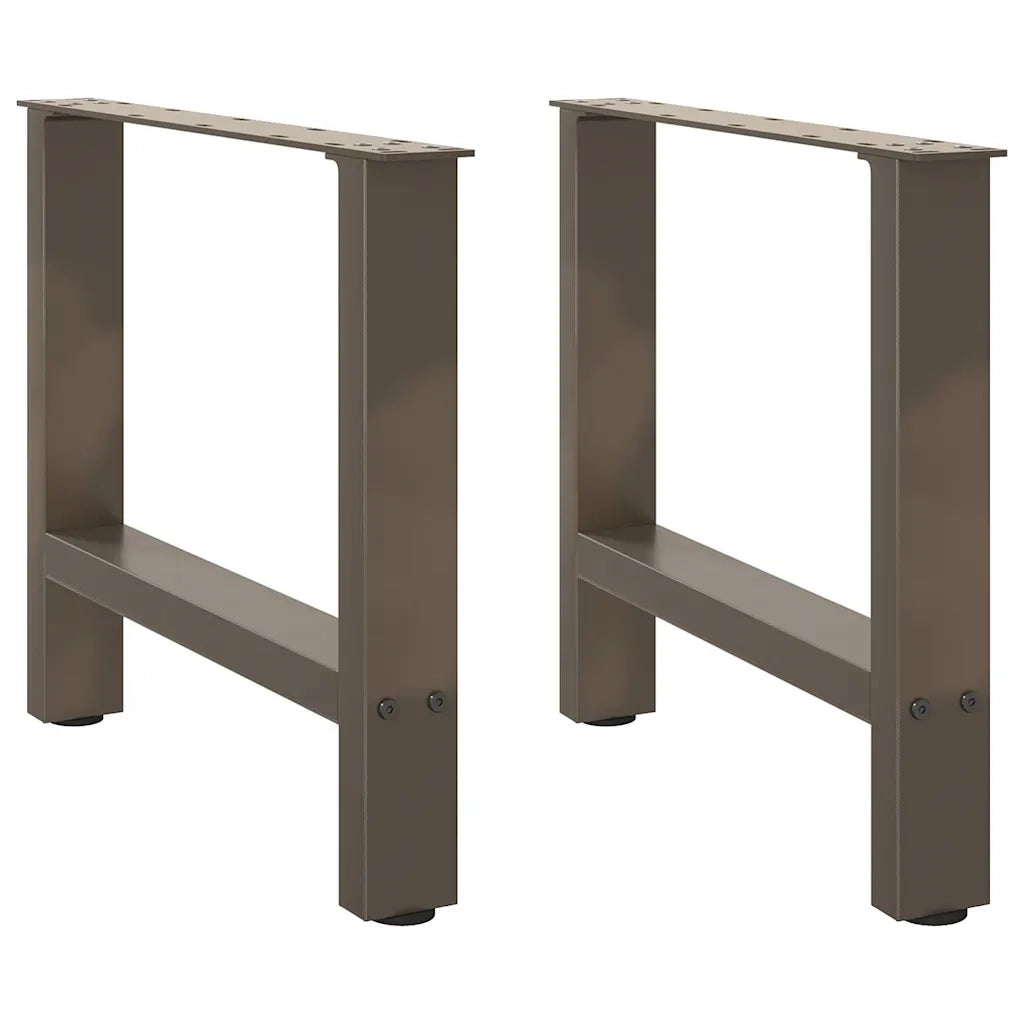 Gambe per Tavolino da Caffè in Acciaio Naturale 2 pz 50x(42-43) cm Acciaio 4013283