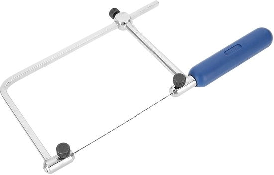 Sega figurata regolabile - Sega a nastro - Set di lamiere 6 pezzi - Sistema di fissaggio - Lavorazione del legno/Lavorazione del metallo - Lame di sega rimovibili - Sega circolare