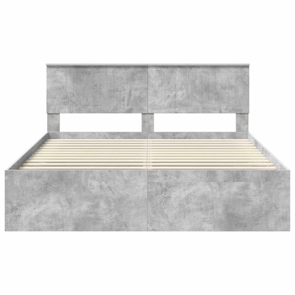 Struttura del letto Calcestruzzo 160 x 200 cm Pino massello 3410576