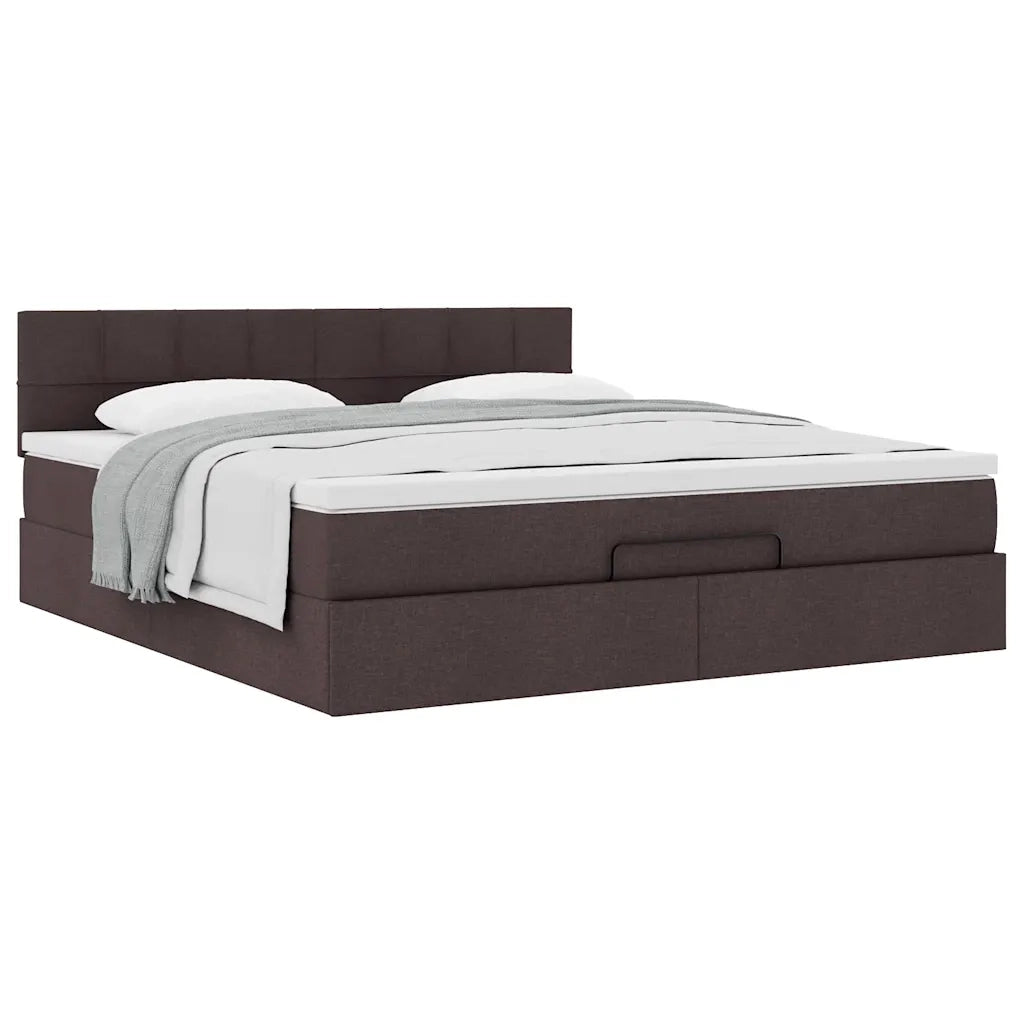 Struttura Letto Pouf con Materasso 160x200 cm in Tessuto 3311473