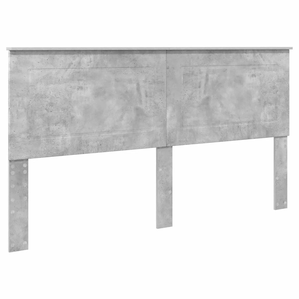 Struttura del letto con testiera Grigio cemento 200 x 200 cm