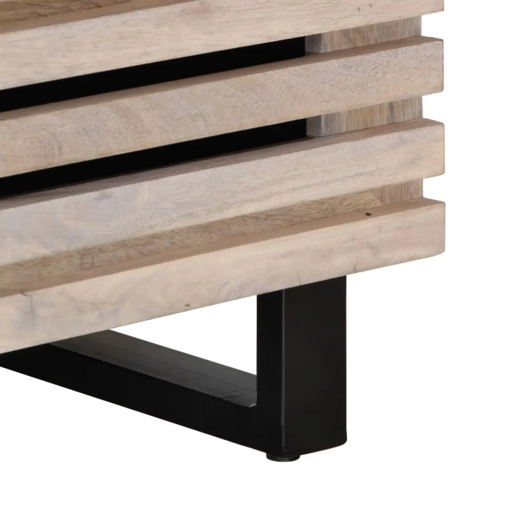 Tavolino da Salotto 80x55x40 cm Legno Massello di Mango 377503